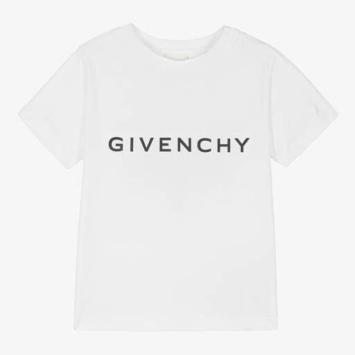 Givenchy-Белая хлопковая футболка | Childrensalon Outlet