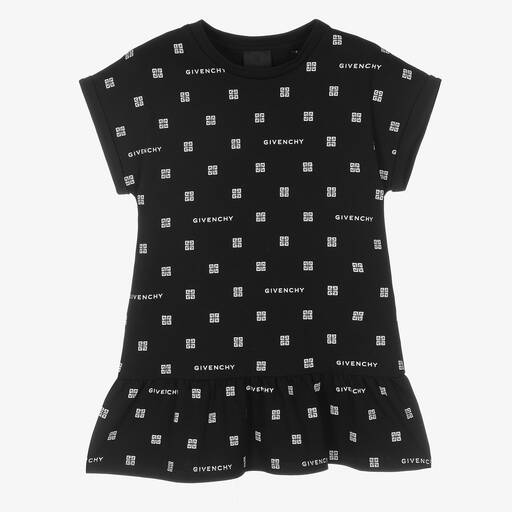 Givenchy-Черное платье 4G для девочек | Childrensalon Outlet