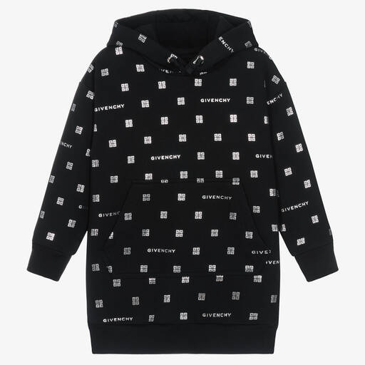 Givenchy-فستان 4G قطن جيرسي لون أسود | Childrensalon Outlet