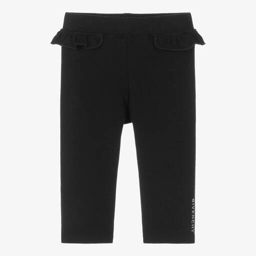 Givenchy-Legging noir à volants Fille | Childrensalon Outlet