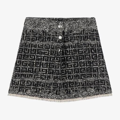 Givenchy-Черные скорты 4G из твида для девочек | Childrensalon Outlet