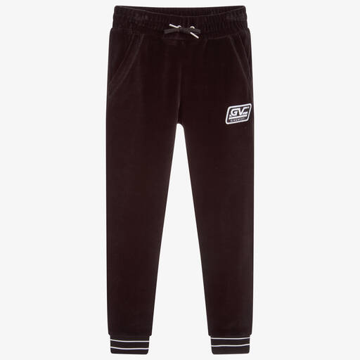 Givenchy-Girls Black Velour Joggers | Childrensalon Outlet