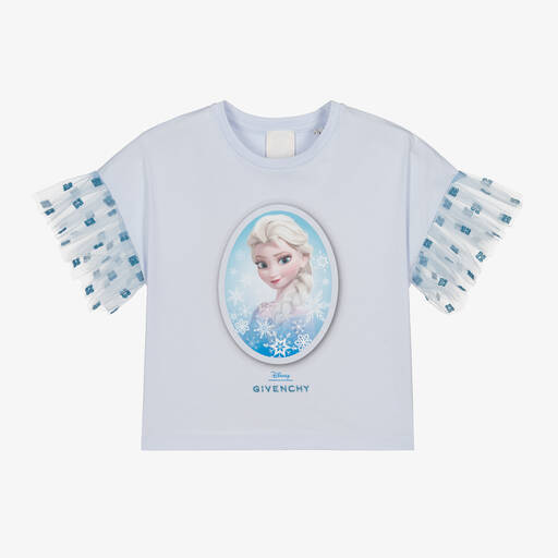 Givenchy-Girls Blue Disney Cotton T-Shirt | Childrensalon Outlet