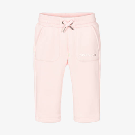 Givenchy-Girls Pale Pink Fleece Trousers | Childrensalon Outlet