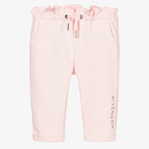 Givenchy-Girls Pale Pink Logo Joggers | Childrensalon Outlet