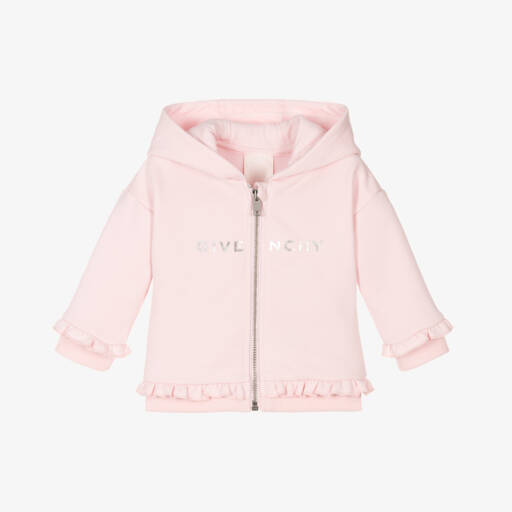Givenchy-Girls Pale Pink Zip-Up Jacket | Childrensalon Outlet