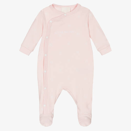 Givenchy-Grenouillère rose en coton 4G fille | Childrensalon Outlet