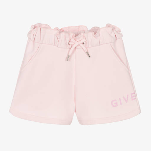 Givenchy-Girls Pink Cotton Jersey Shorts | Childrensalon Outlet