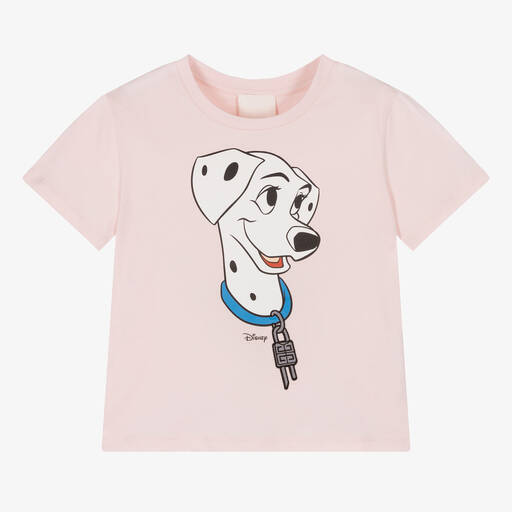 Givenchy-Girls Pink Disney Dalmatian T-Shirt | Childrensalon Outlet