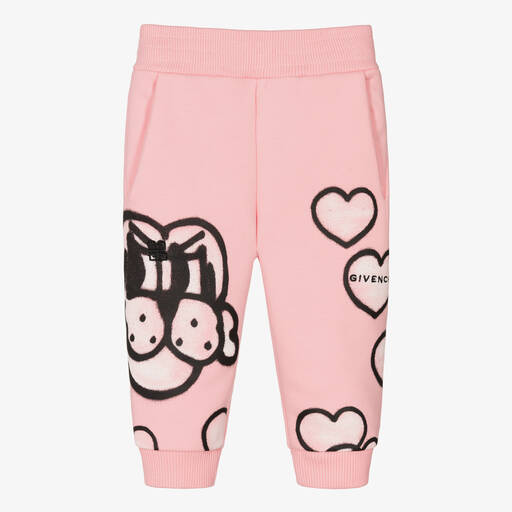 Givenchy-Розовые джоггеры с сердечками для девочек | Childrensalon Outlet