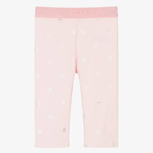 Givenchy-Girls Pink Logo Leggings | Childrensalon Outlet