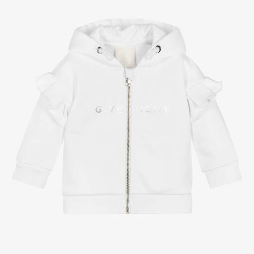 Givenchy-Белый топ на молнии с логотипом 4G | Childrensalon Outlet