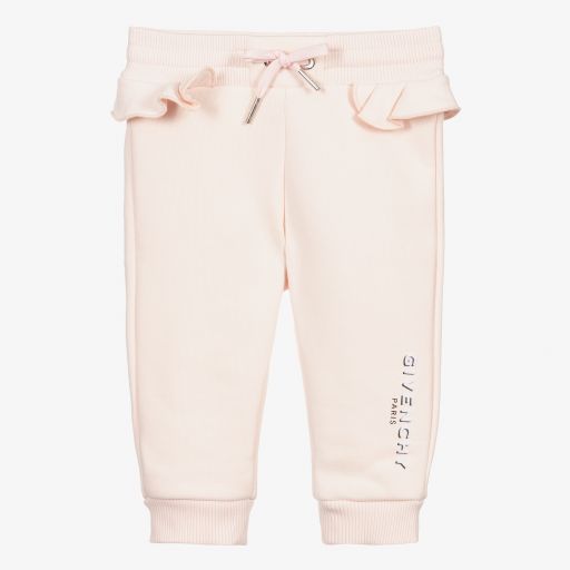 Givenchy-Girls Pink Cotton Joggers | Childrensalon Outlet