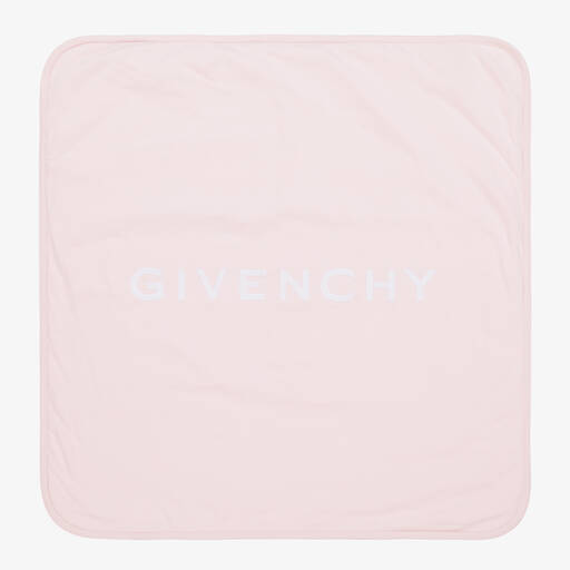 Givenchy-Pink Cotton Padded Blanket (77cm) | Childrensalon Outlet