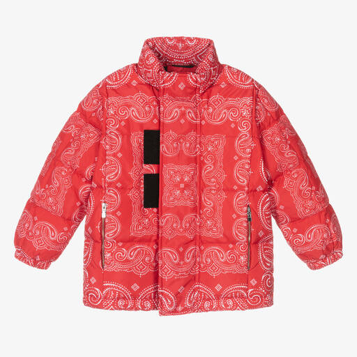 Givenchy-Red Bandana Print Down Jacket | Childrensalon Outlet