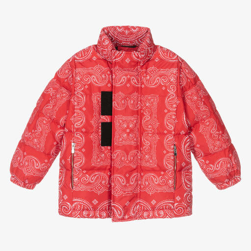 Givenchy-Rote Daunenjacke mit Bandana-Print | Childrensalon Outlet