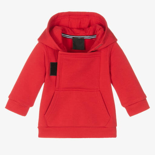 Givenchy-Red Velcro Logo Baby Hoodie | Childrensalon Outlet