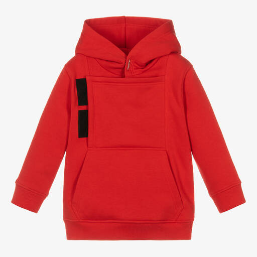 Givenchy-Red Velcro Logo Hoodie | Childrensalon Outlet