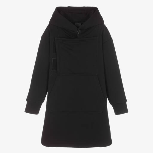 Givenchy-Teen Black Logo Hooded Dress | Childrensalon Outlet
