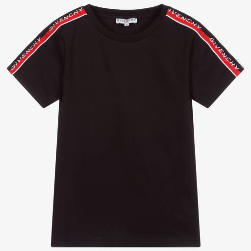 Givenchy-T-shirt noir à logo Ado | Childrensalon Outlet