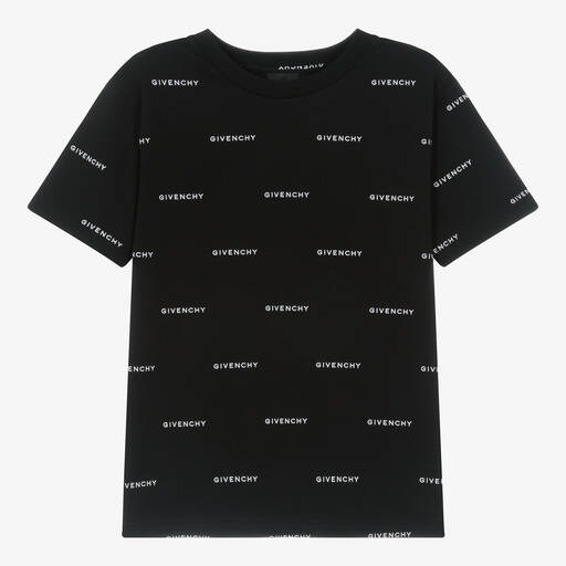 Givenchy-تيشيرت قطن لون أسود للمراهقين | Childrensalon Outlet