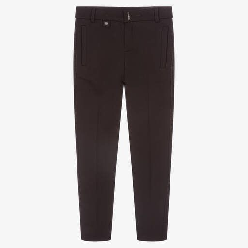 Givenchy-Teen Boys Black 4G Trousers | Childrensalon Outlet