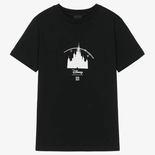 Givenchy-Teen Boys Black Cotton Disney T-Shirt | Childrensalon Outlet