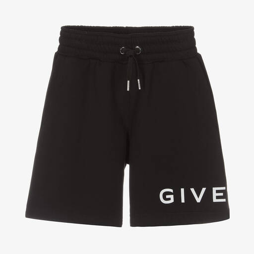 Givenchy-Черные хлопковые шорты для мальчиков-подростков  | Childrensalon Outlet