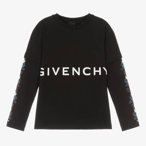 Givenchy-Teen Boys Black Disney Top | Childrensalon Outlet