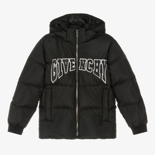 Givenchy-Teen Boys Black Down Puffer Jacket | Childrensalon Outlet