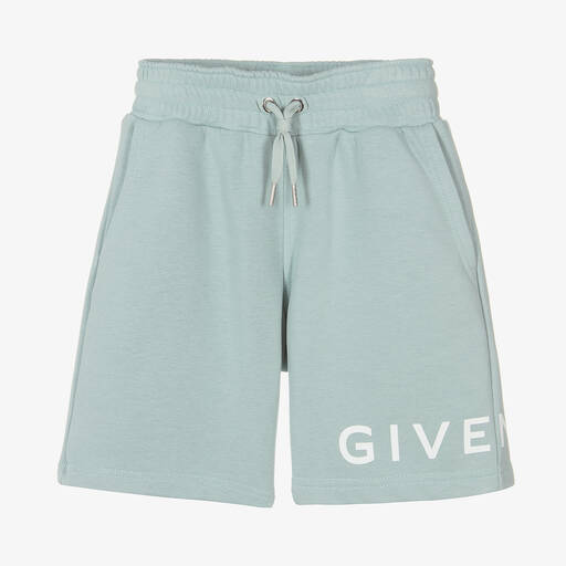 Givenchy-Teen Boys Sage Green Cotton Shorts | Childrensalon Outlet