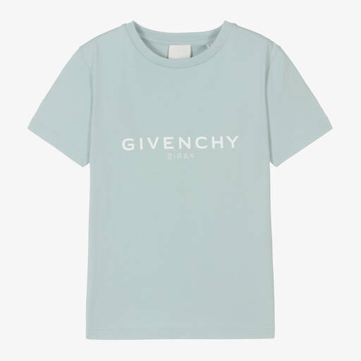 Givenchy-Salbeigrünes Teen Baumwoll-T-Shirt | Childrensalon Outlet