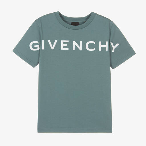 Givenchy-Teen Boys Sea Green Cotton T-Shirt | Childrensalon Outlet