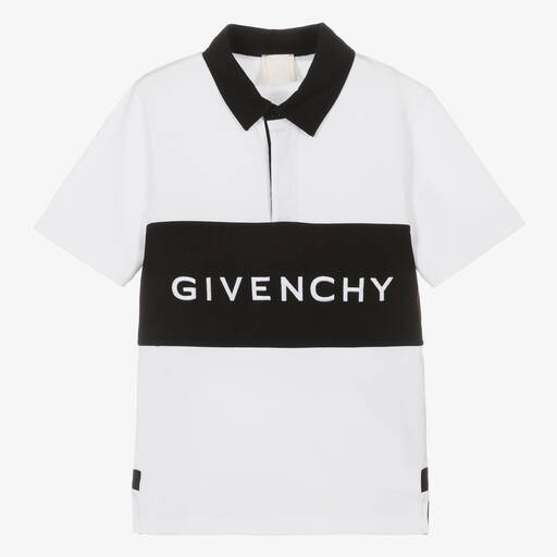 Givenchy-Teen Boys White Cotton Jersey Rugby Shirt | Childrensalon Outlet