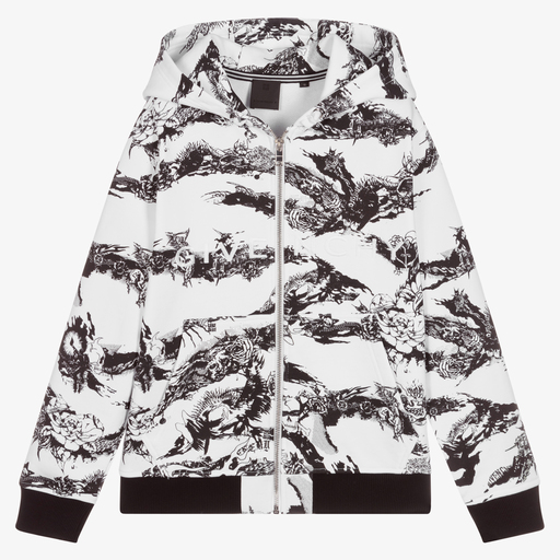 Givenchy-Белый топ на молнии для мальчиков-подростков | Childrensalon Outlet