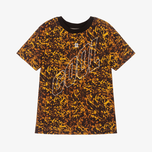 Givenchy-Teen Boys Yellow Logo T-Shirt | Childrensalon Outlet