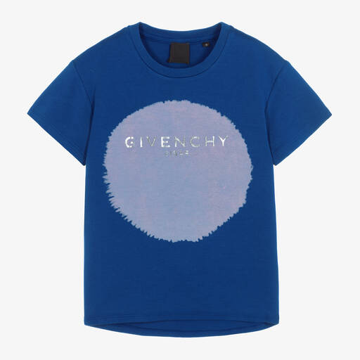 Givenchy-Teen Girls Blue Cotton Logo T-Shirt | Childrensalon Outlet