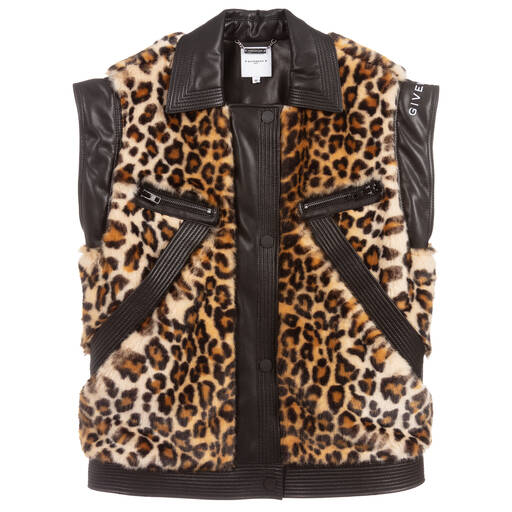 Givenchy-Teen Girls Leopard Gilet | Childrensalon Outlet