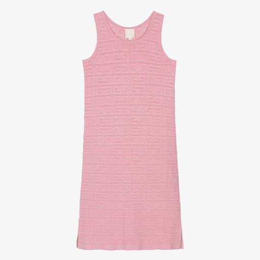 Givenchy-Teen Girls Pink 4G Knitted Midi Dress | Childrensalon Outlet