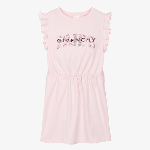 Givenchy-Teen Girls Pink Cotton Rhinestone Dress | Childrensalon Outlet
