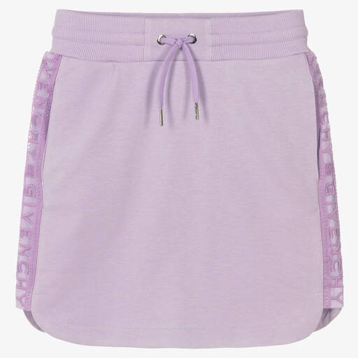 Givenchy-Teen Girls Purple Cotton Logo Skirt | Childrensalon Outlet