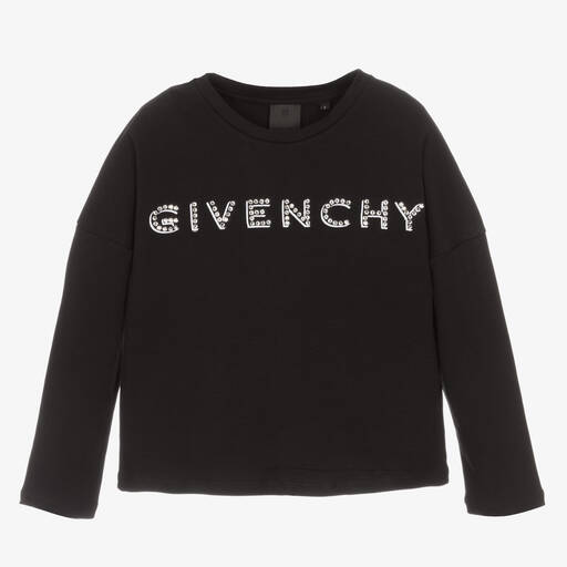Givenchy-Teen Girls Swarovski Logo Top | Childrensalon Outlet