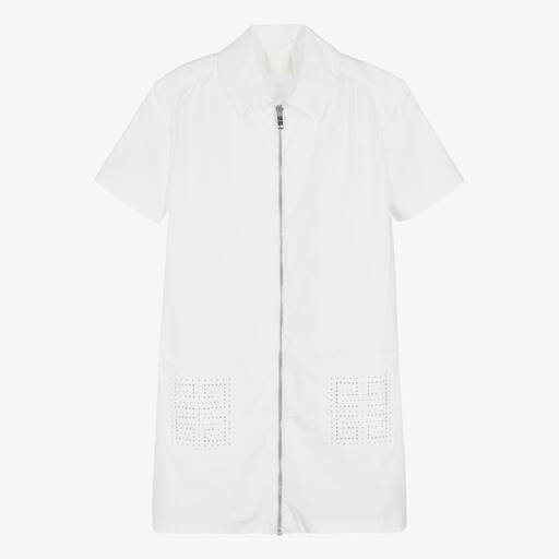 Givenchy-Teen Girls White Cotton Swarovski Dress | Childrensalon Outlet