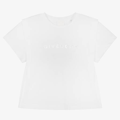 Givenchy-Белая футболка для девочек-подростков | Childrensalon Outlet