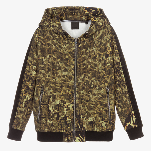 Givenchy-Teen Green 4G Camo Hoodie | Childrensalon Outlet