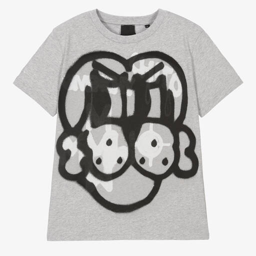 Givenchy-Teen Grey Tag Effect T-Shirt | Childrensalon Outlet