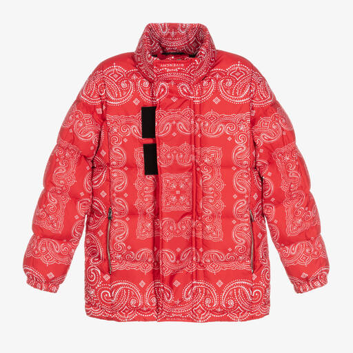 Givenchy-Teen Red Bandana Puffer Jacket | Childrensalon Outlet