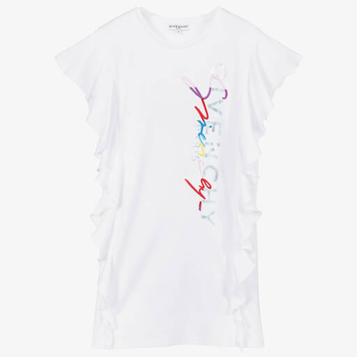 Givenchy-فستان قطن لون أبيض | Childrensalon Outlet