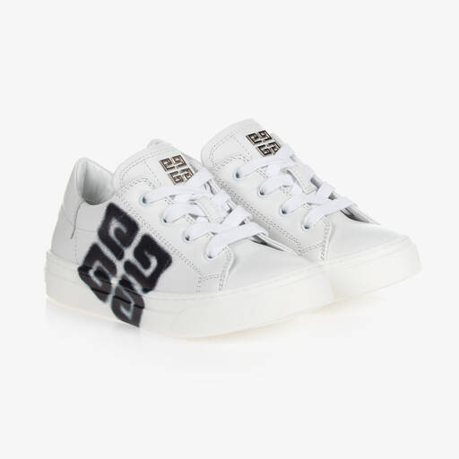 Givenchy-Белые кожаные кроссовки Chito 4G | Childrensalon Outlet