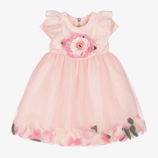 Graci-Baby Girls Pink Petal Dress | Childrensalon Outlet